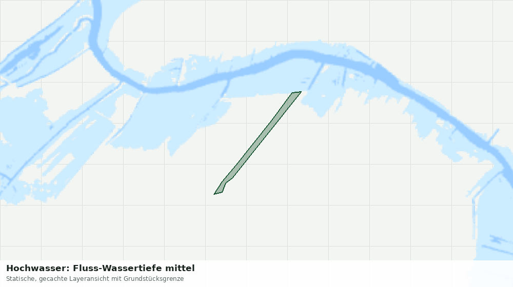 Statische Kartenansicht: Hochwasser: Fluss-Wassertiefe mittel
