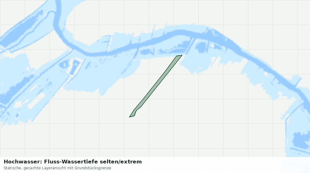 Statische Kartenansicht: Hochwasser: Fluss-Wassertiefe selten/extrem