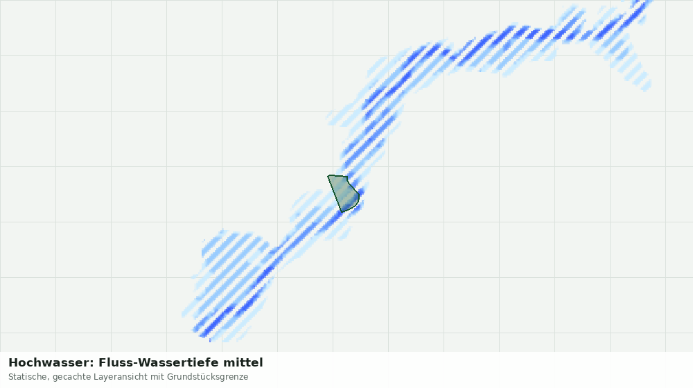 Statische Kartenansicht: Hochwasser: Fluss-Wassertiefe mittel
