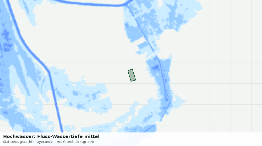 Statische Kartenansicht: Hochwasser: Fluss-Wassertiefe mittel