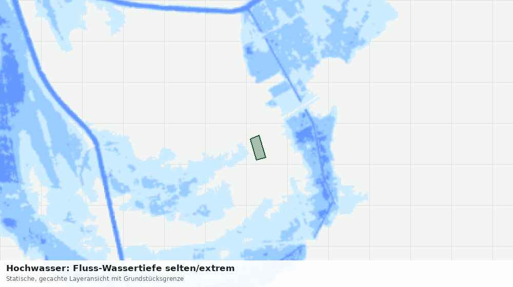 Statische Kartenansicht: Hochwasser: Fluss-Wassertiefe selten/extrem
