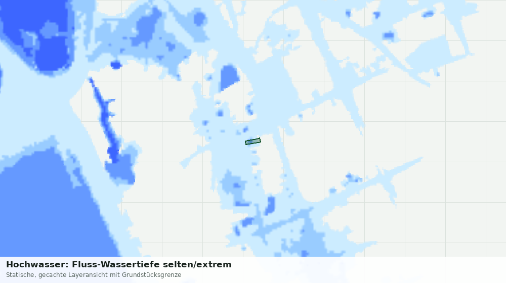 Statische Kartenansicht: Hochwasser: Fluss-Wassertiefe selten/extrem