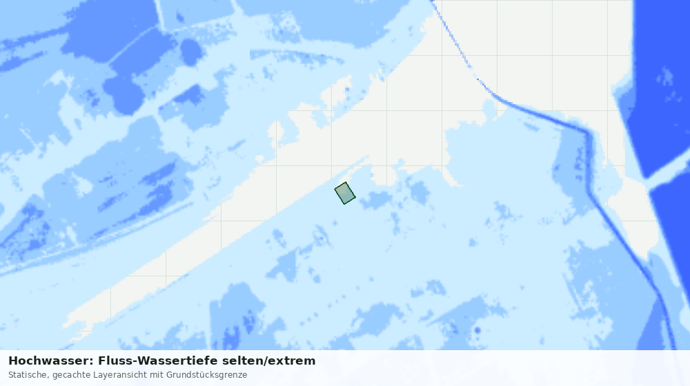 Statische Kartenansicht: Hochwasser: Fluss-Wassertiefe selten/extrem