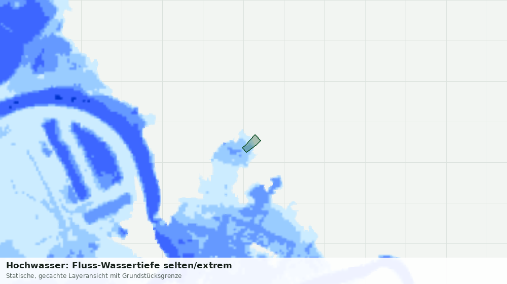 Statische Kartenansicht: Hochwasser: Fluss-Wassertiefe selten/extrem
