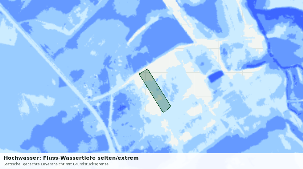 Statische Kartenansicht: Hochwasser: Fluss-Wassertiefe selten/extrem