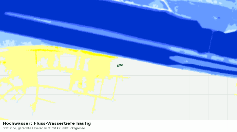 Statische Kartenansicht: Hochwasser: Fluss-Wassertiefe häufig