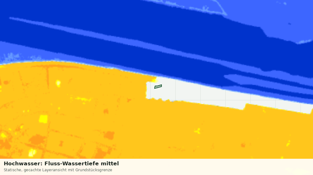 Statische Kartenansicht: Hochwasser: Fluss-Wassertiefe mittel