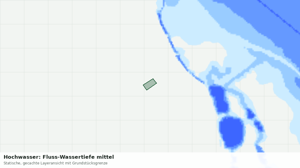 Statische Kartenansicht: Hochwasser: Fluss-Wassertiefe mittel