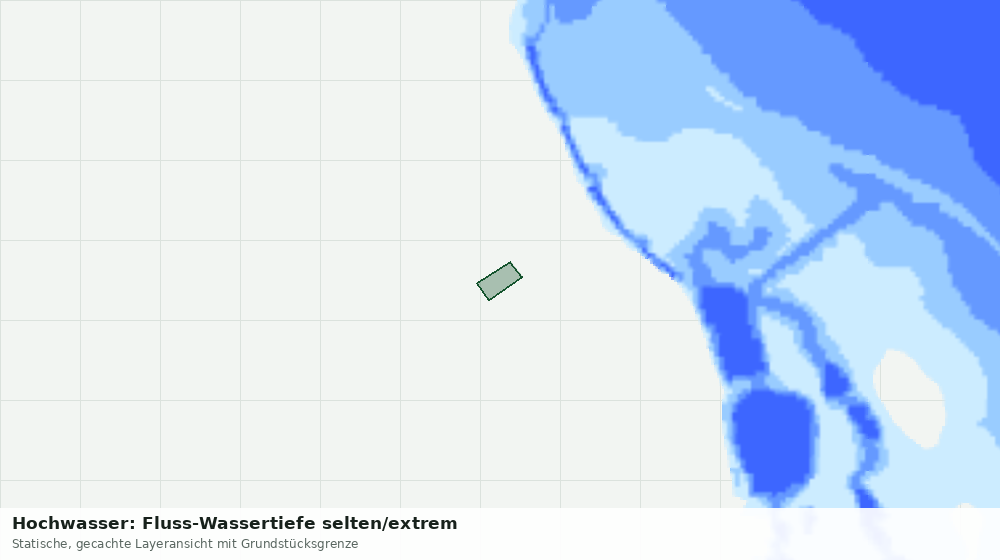 Statische Kartenansicht: Hochwasser: Fluss-Wassertiefe selten/extrem