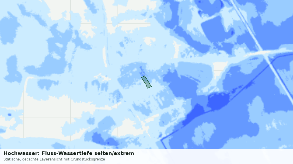 Statische Kartenansicht: Hochwasser: Fluss-Wassertiefe selten/extrem