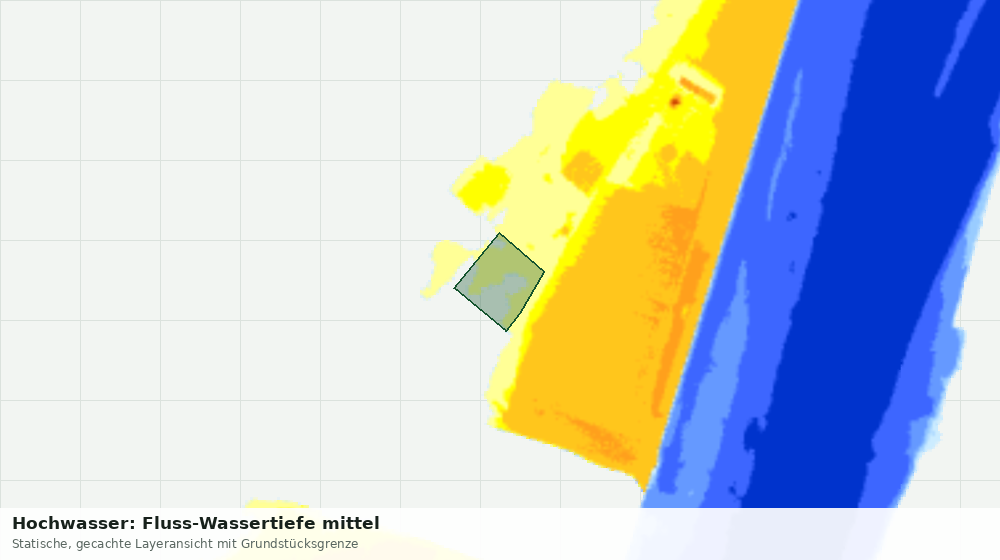Statische Kartenansicht: Hochwasser: Fluss-Wassertiefe mittel