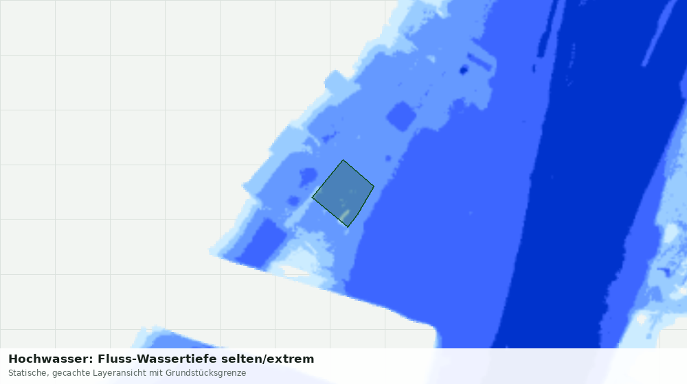 Statische Kartenansicht: Hochwasser: Fluss-Wassertiefe selten/extrem