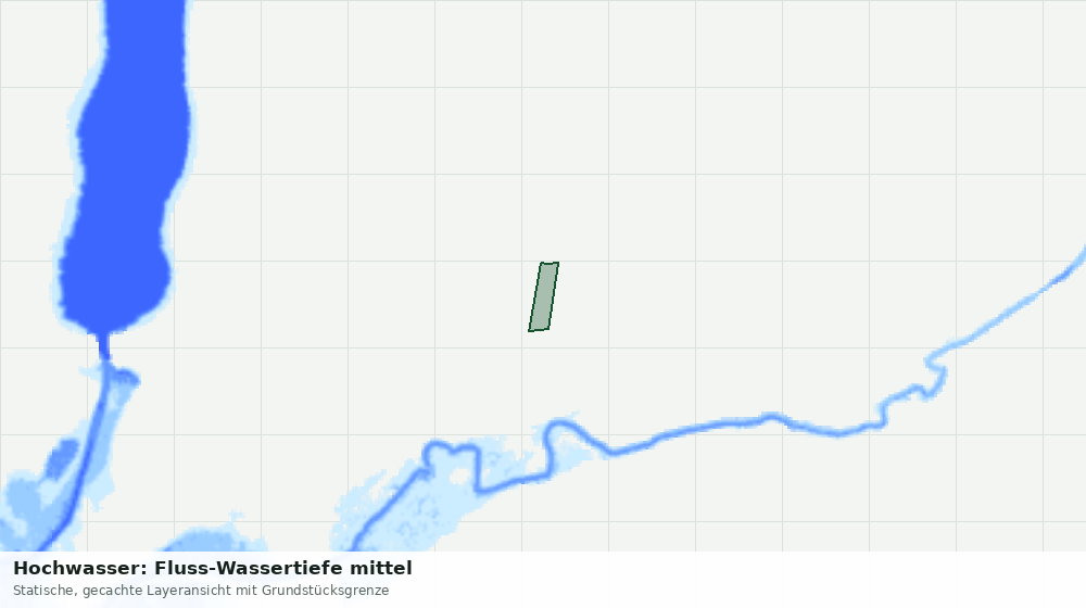 Statische Kartenansicht: Hochwasser: Fluss-Wassertiefe mittel