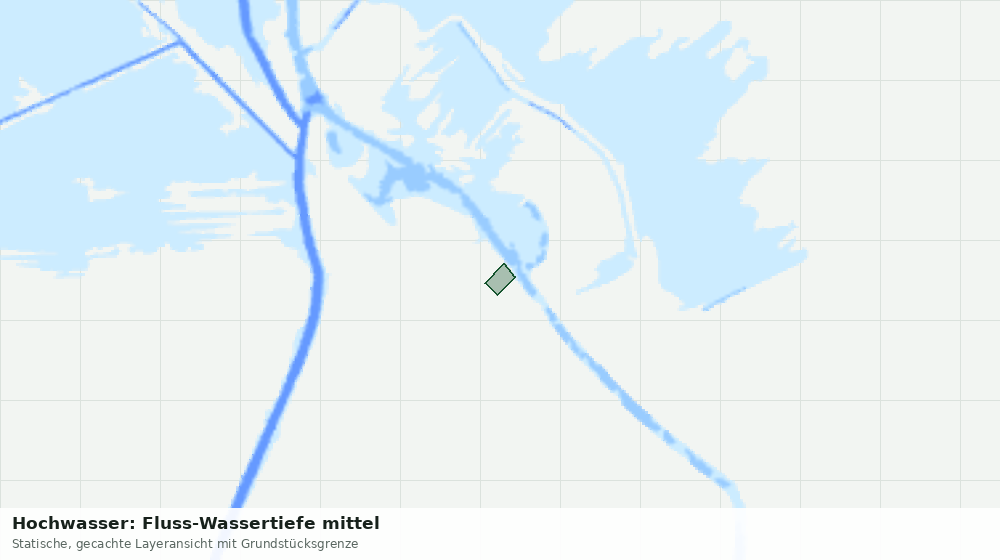 Statische Kartenansicht: Hochwasser: Fluss-Wassertiefe mittel