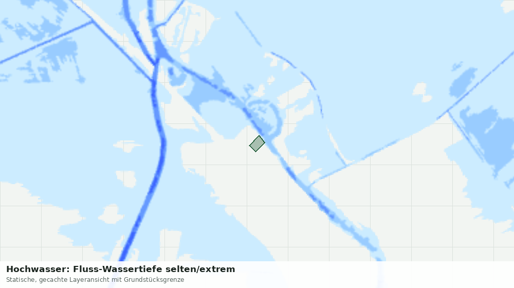 Statische Kartenansicht: Hochwasser: Fluss-Wassertiefe selten/extrem