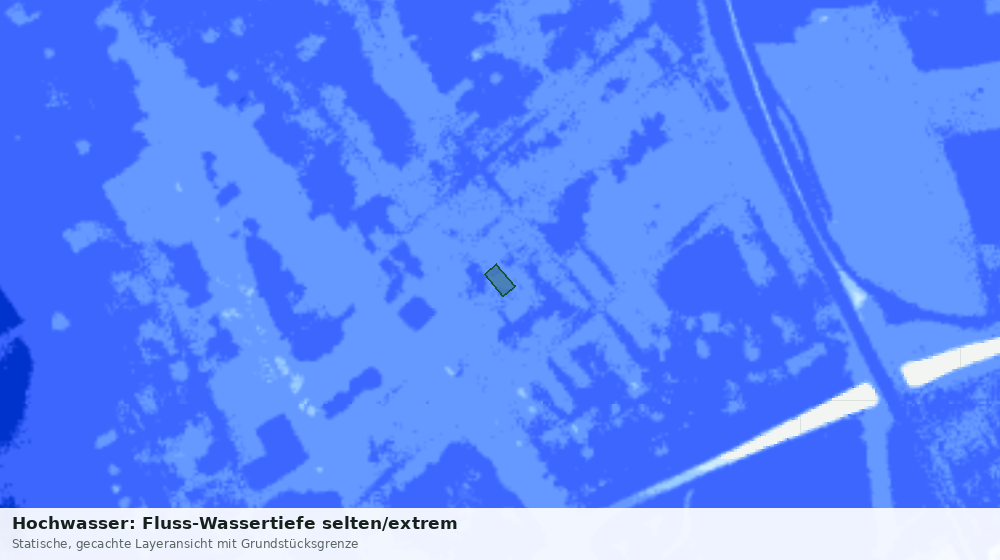 Statische Kartenansicht: Hochwasser: Fluss-Wassertiefe selten/extrem