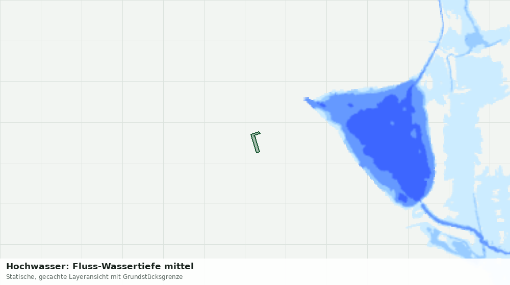 Statische Kartenansicht: Hochwasser: Fluss-Wassertiefe mittel