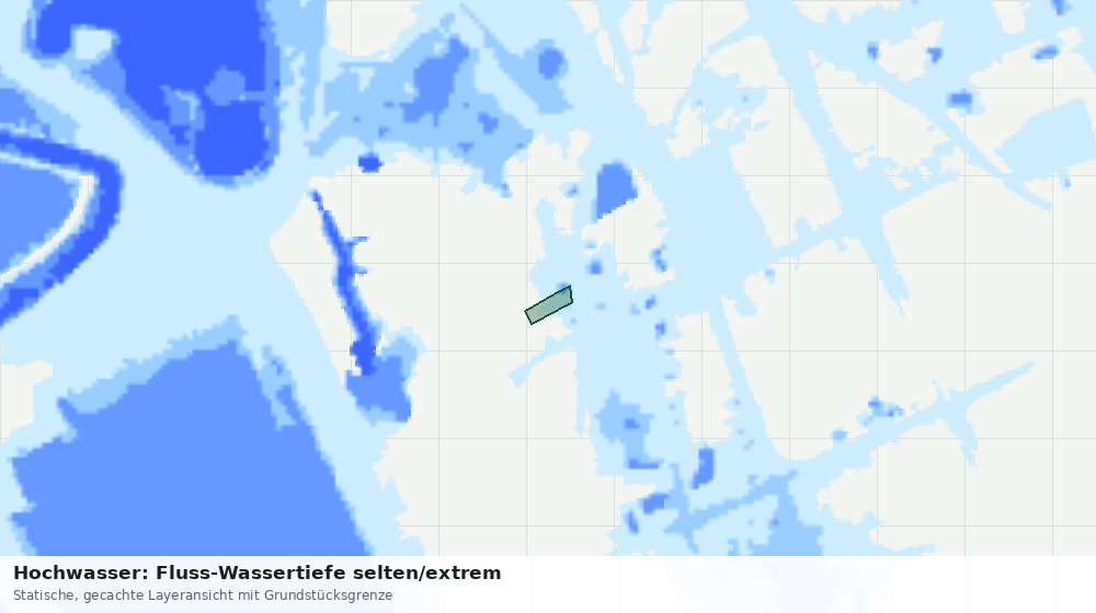 Statische Kartenansicht: Hochwasser: Fluss-Wassertiefe selten/extrem