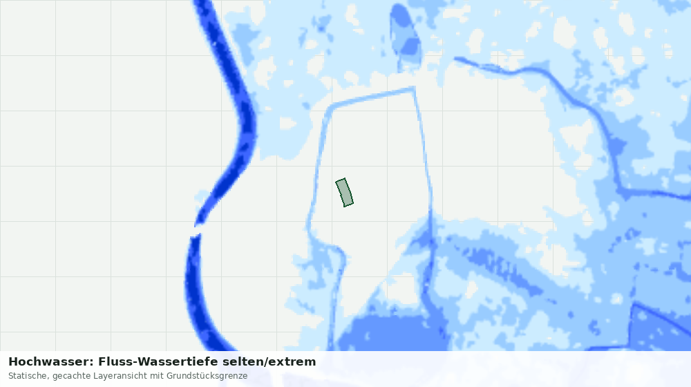 Statische Kartenansicht: Hochwasser: Fluss-Wassertiefe selten/extrem