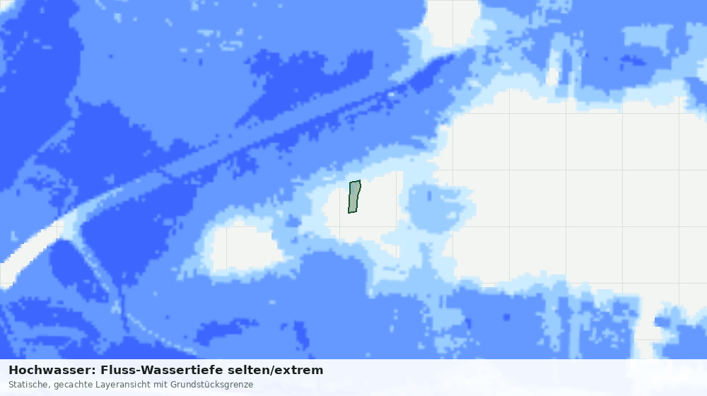 Statische Kartenansicht: Hochwasser: Fluss-Wassertiefe selten/extrem