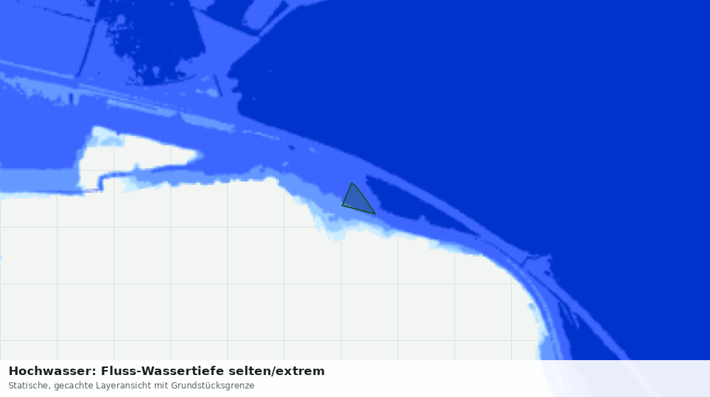 Statische Kartenansicht: Hochwasser: Fluss-Wassertiefe selten/extrem