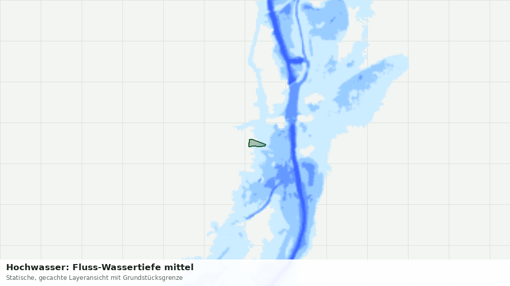 Statische Kartenansicht: Hochwasser: Fluss-Wassertiefe mittel