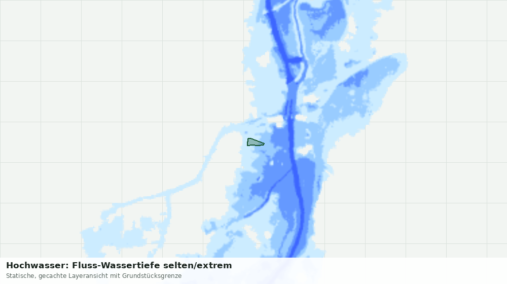 Statische Kartenansicht: Hochwasser: Fluss-Wassertiefe selten/extrem