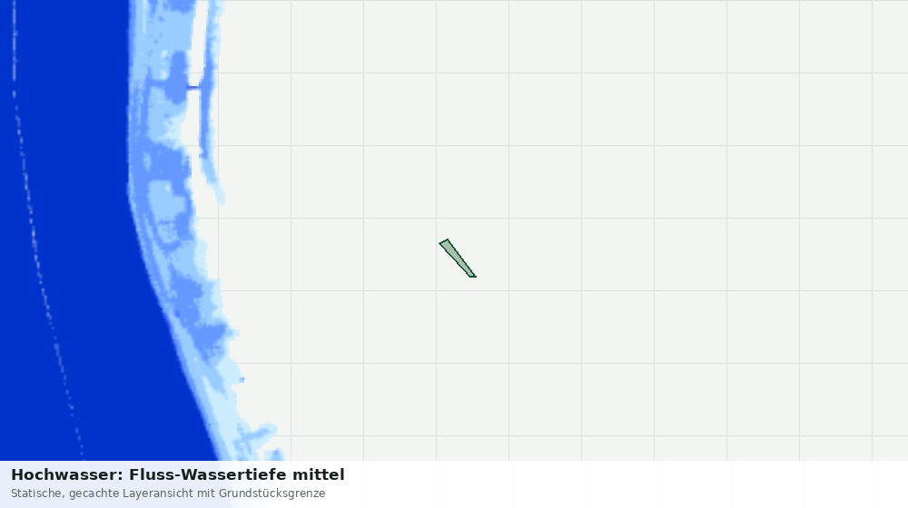 Statische Kartenansicht: Hochwasser: Fluss-Wassertiefe mittel