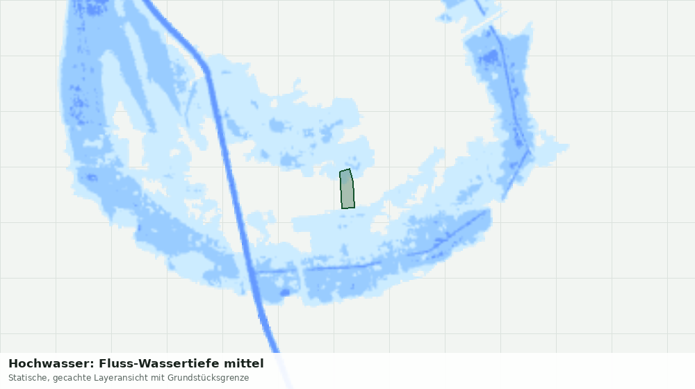 Statische Kartenansicht: Hochwasser: Fluss-Wassertiefe mittel