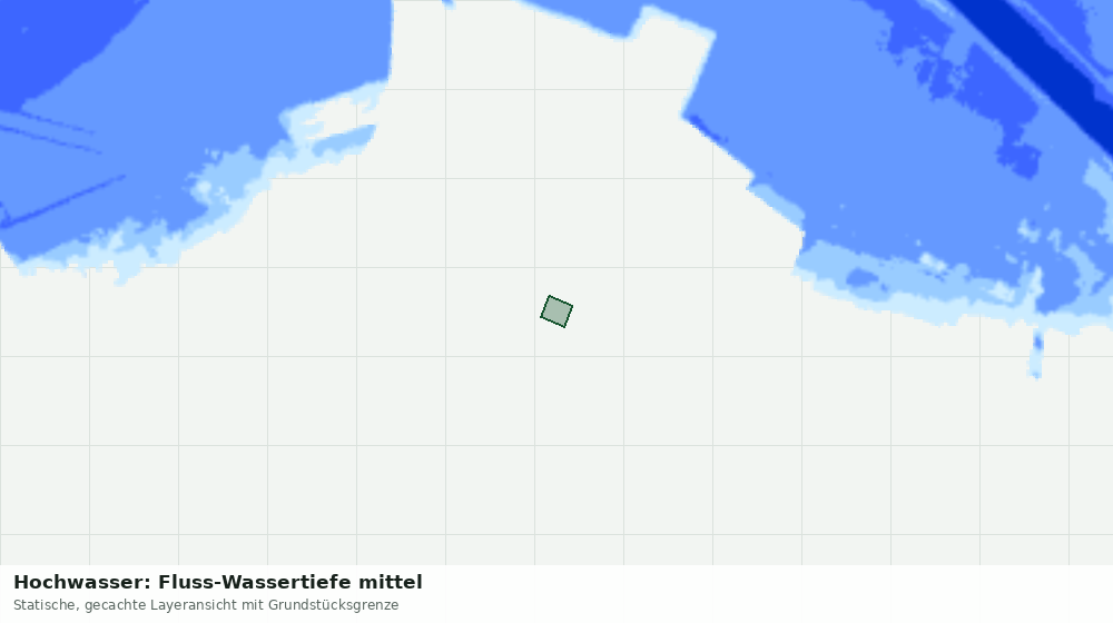 Statische Kartenansicht: Hochwasser: Fluss-Wassertiefe mittel