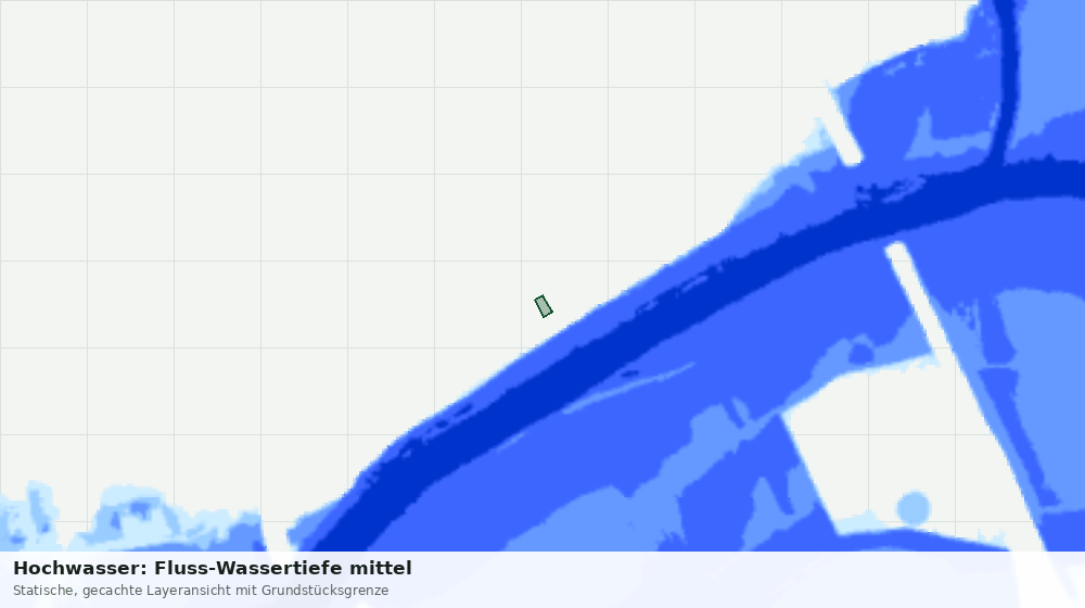 Statische Kartenansicht: Hochwasser: Fluss-Wassertiefe mittel