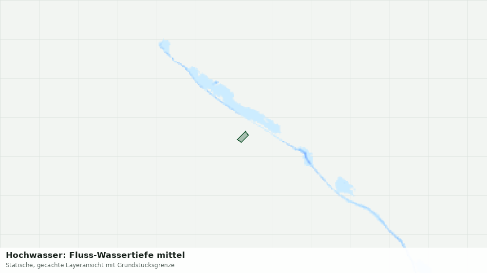 Statische Kartenansicht: Hochwasser: Fluss-Wassertiefe mittel