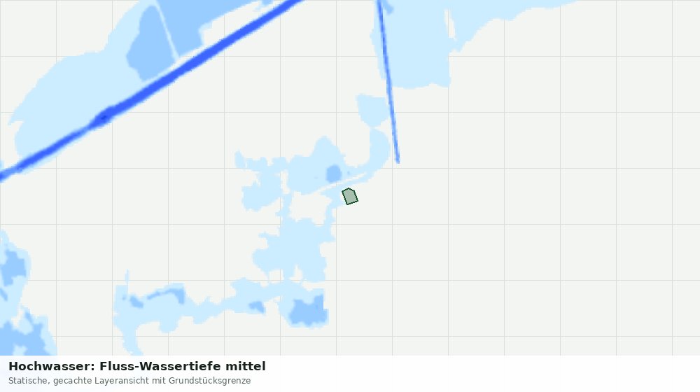 Statische Kartenansicht: Hochwasser: Fluss-Wassertiefe mittel