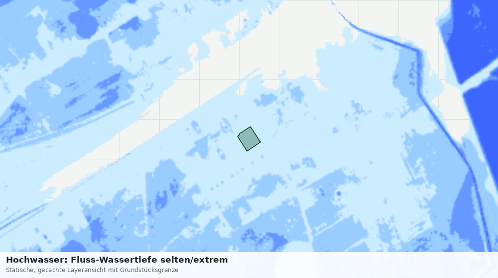 Statische Kartenansicht: Hochwasser: Fluss-Wassertiefe selten/extrem