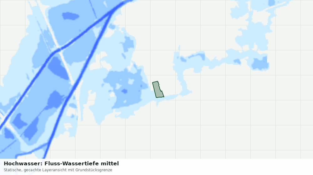 Statische Kartenansicht: Hochwasser: Fluss-Wassertiefe mittel