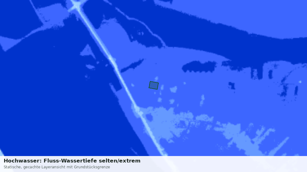 Statische Kartenansicht: Hochwasser: Fluss-Wassertiefe selten/extrem