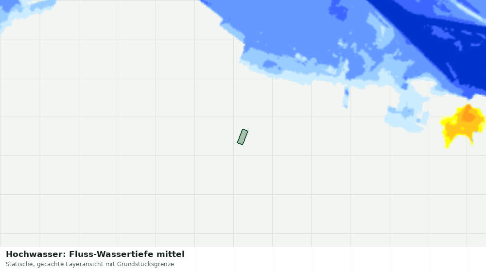 Statische Kartenansicht: Hochwasser: Fluss-Wassertiefe mittel