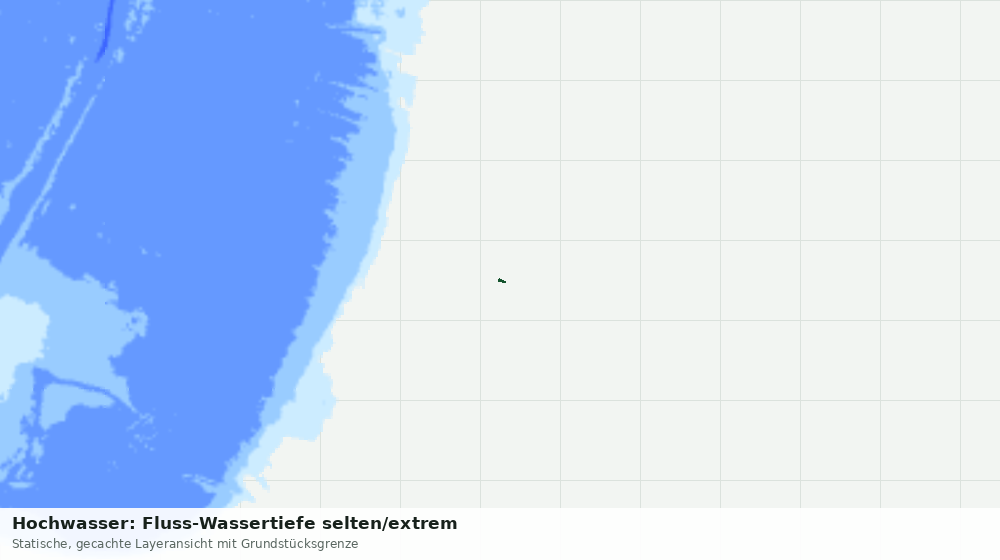 Statische Kartenansicht: Hochwasser: Fluss-Wassertiefe selten/extrem
