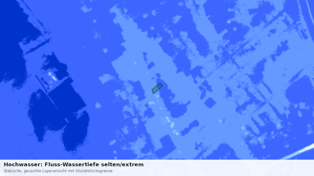 Statische Kartenansicht: Hochwasser: Fluss-Wassertiefe selten/extrem