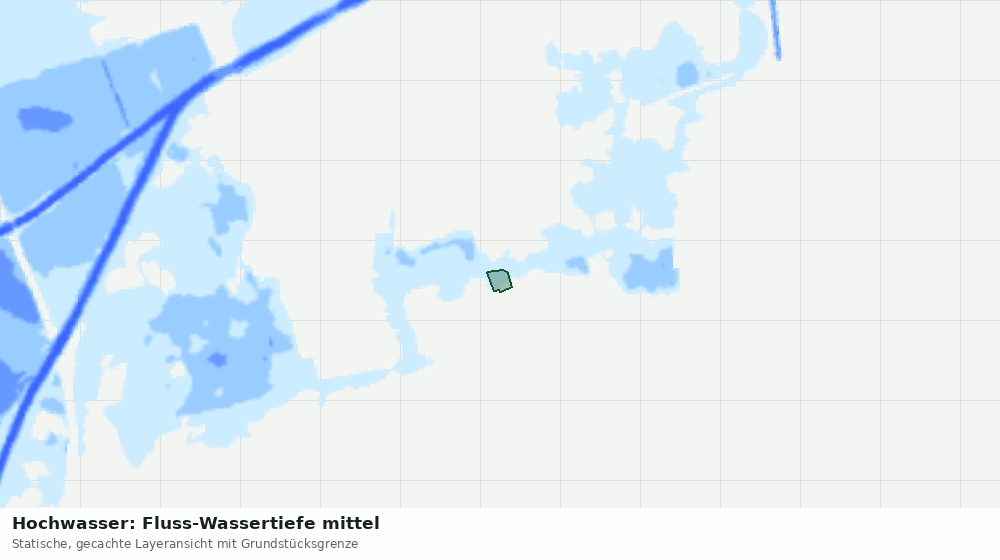 Statische Kartenansicht: Hochwasser: Fluss-Wassertiefe mittel