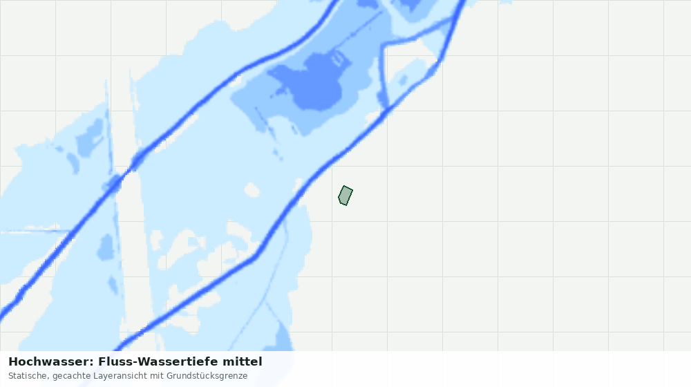 Statische Kartenansicht: Hochwasser: Fluss-Wassertiefe mittel