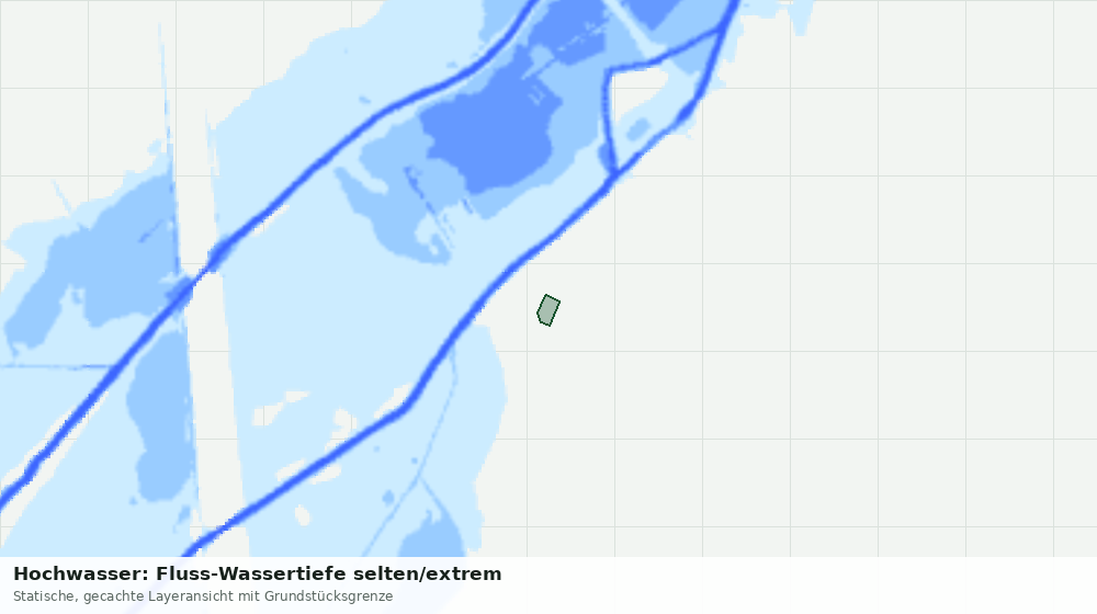 Statische Kartenansicht: Hochwasser: Fluss-Wassertiefe selten/extrem