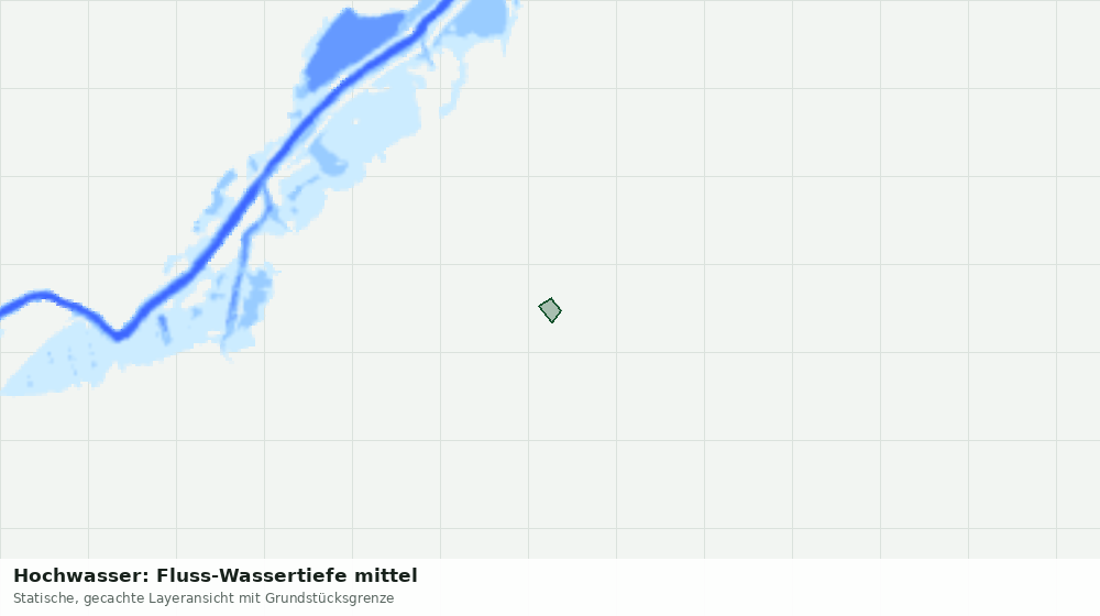Statische Kartenansicht: Hochwasser: Fluss-Wassertiefe mittel