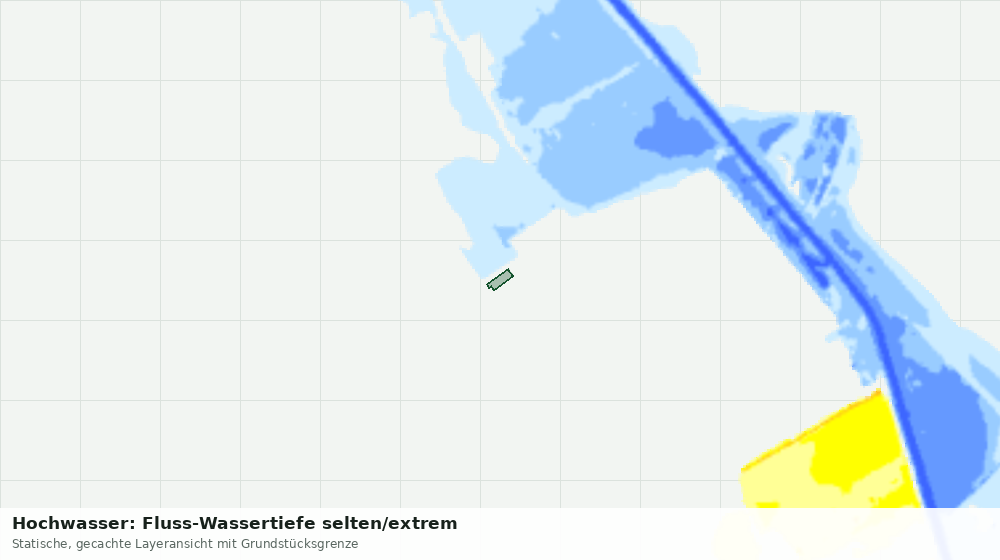 Statische Kartenansicht: Hochwasser: Fluss-Wassertiefe selten/extrem