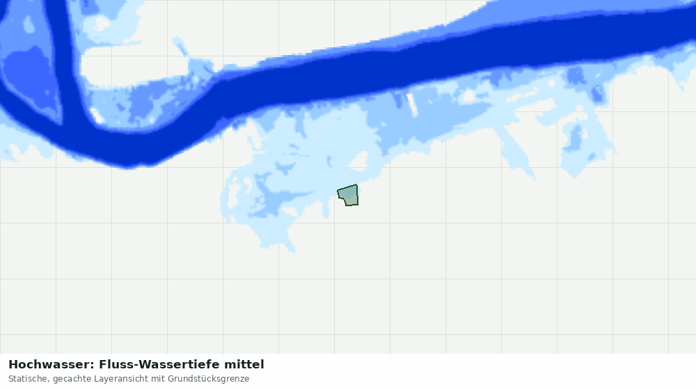 Statische Kartenansicht: Hochwasser: Fluss-Wassertiefe mittel