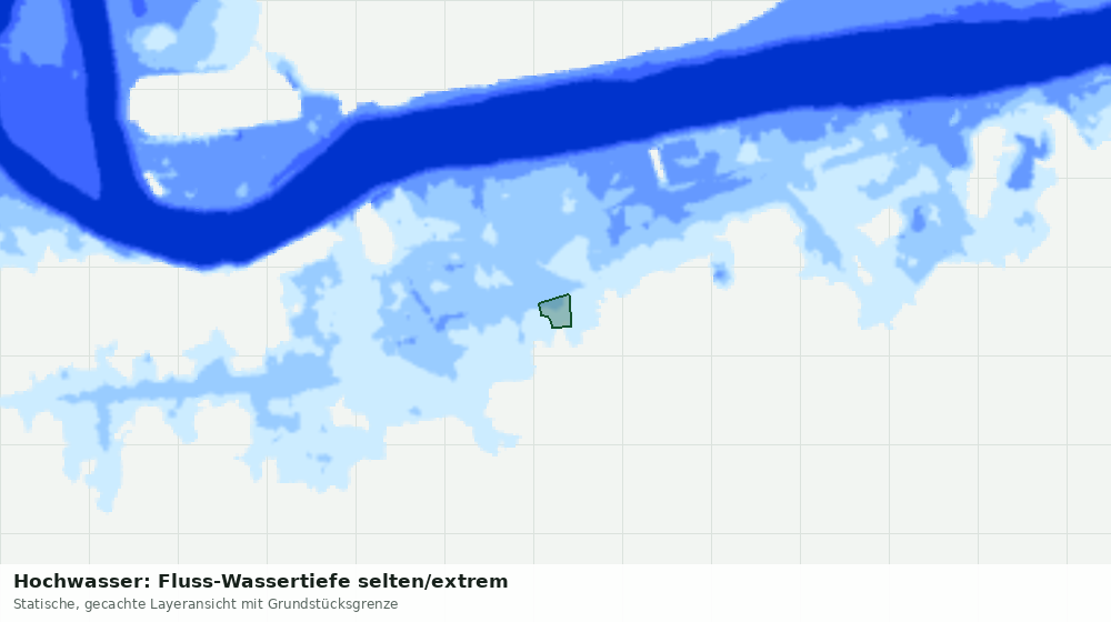Statische Kartenansicht: Hochwasser: Fluss-Wassertiefe selten/extrem