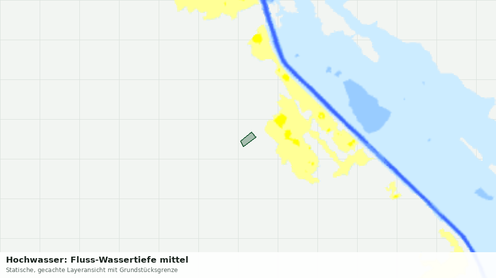 Statische Kartenansicht: Hochwasser: Fluss-Wassertiefe mittel