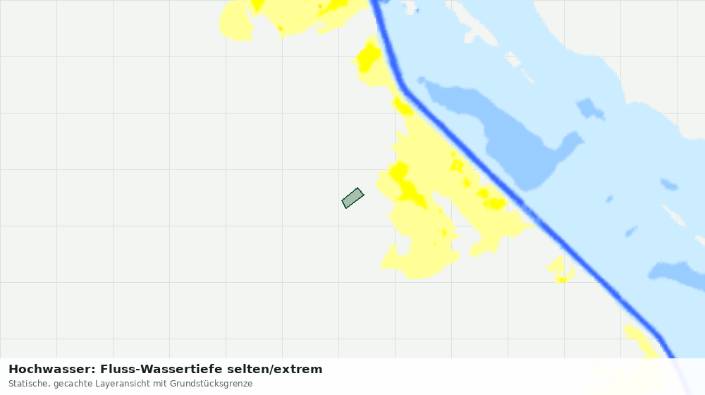 Statische Kartenansicht: Hochwasser: Fluss-Wassertiefe selten/extrem