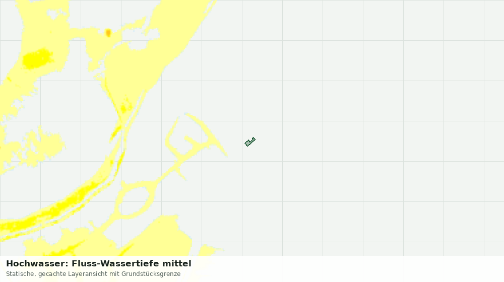 Statische Kartenansicht: Hochwasser: Fluss-Wassertiefe mittel