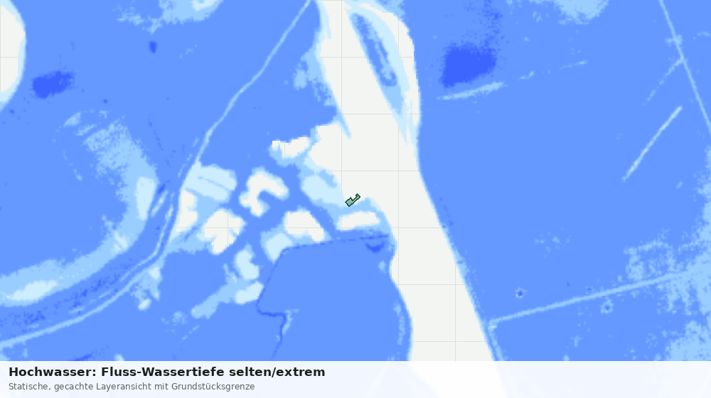 Statische Kartenansicht: Hochwasser: Fluss-Wassertiefe selten/extrem